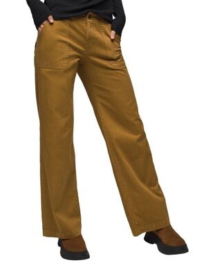 prAna Sancho Wide Leg Pant Antique Bronze Camel Brown Size 4 Regular NWT